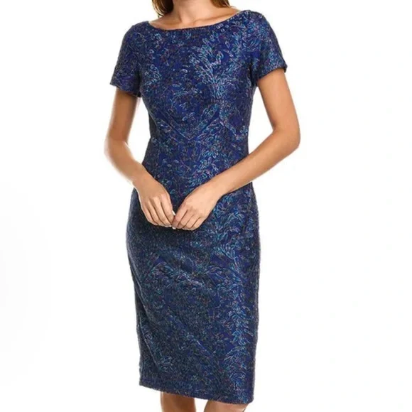 JS Collections | Dresses | Js Collections Embroidered Mesh Cocktail Dress |  Poshmark